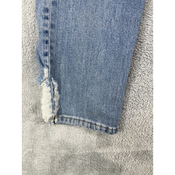 Etica Jeans Womens 29 Blue Scarlet Mid Rise Slim Fit Rock Pool Denim Distressed - Picture 4 of 15